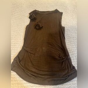 Nicole Miller Brown Sleeveless Top